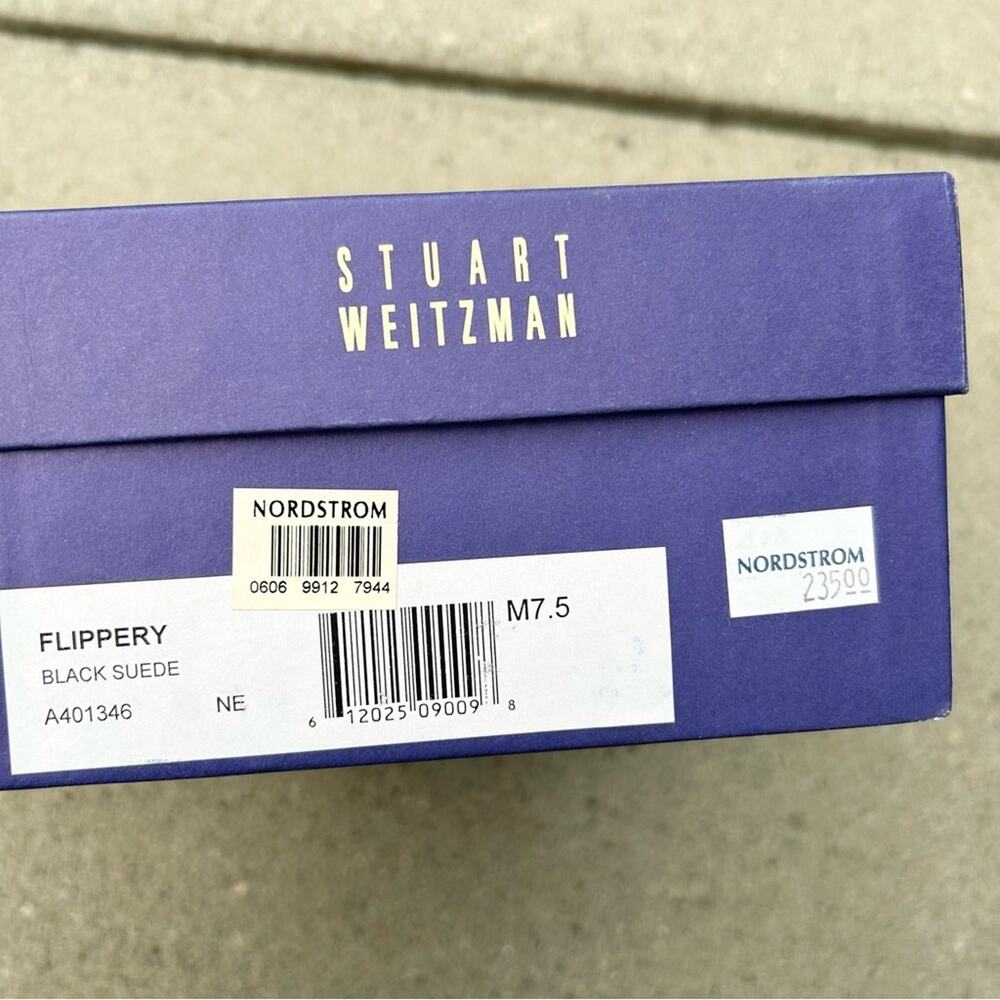 Stuart Weitzman Kitten Heel Vintage Y2K 00's Black Suede 7.5 - Picture 9 of 12